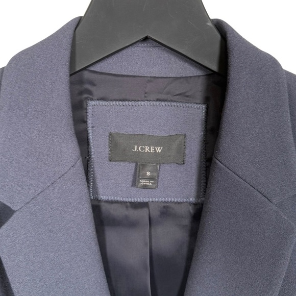 J. Crew Size 8 Sleek Single Button Bonded Crepe Blazer In Charcoal - Picture 5 of 6